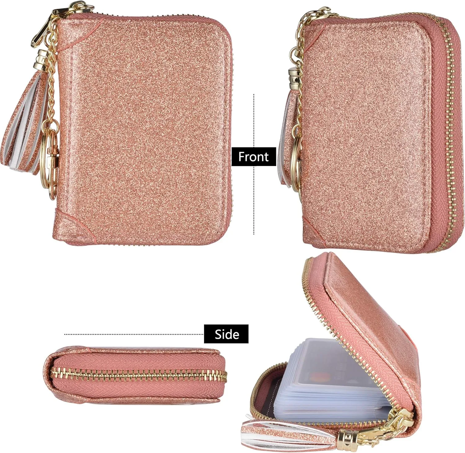 Womens Credit Card Holder Wallet RFID Leather Small ID Card Case