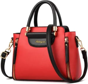 Womens Fashion Vintage Purse Handbags Light Weight Crossbody Work College Dinner Dates, Red