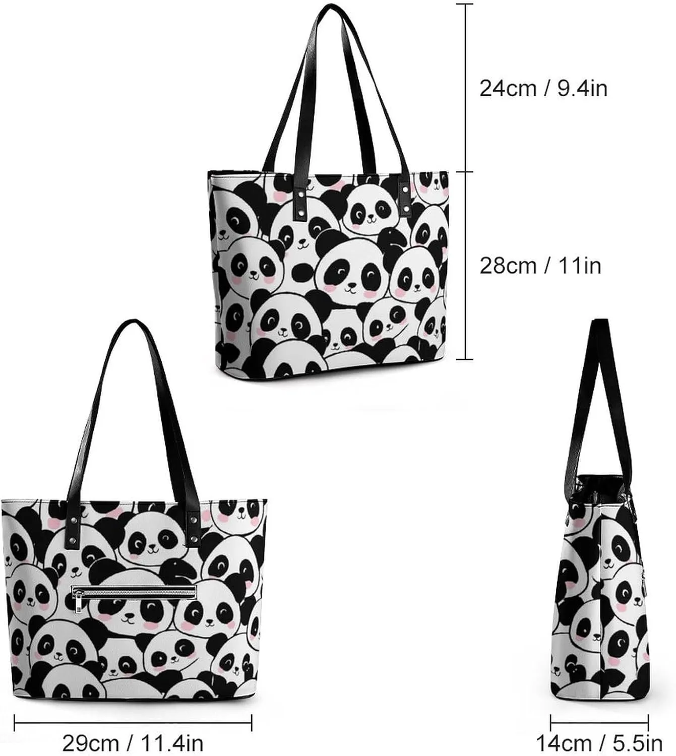 Women's Portable Tote Bag Trendy Modern Leather Handbag For Work Weekend