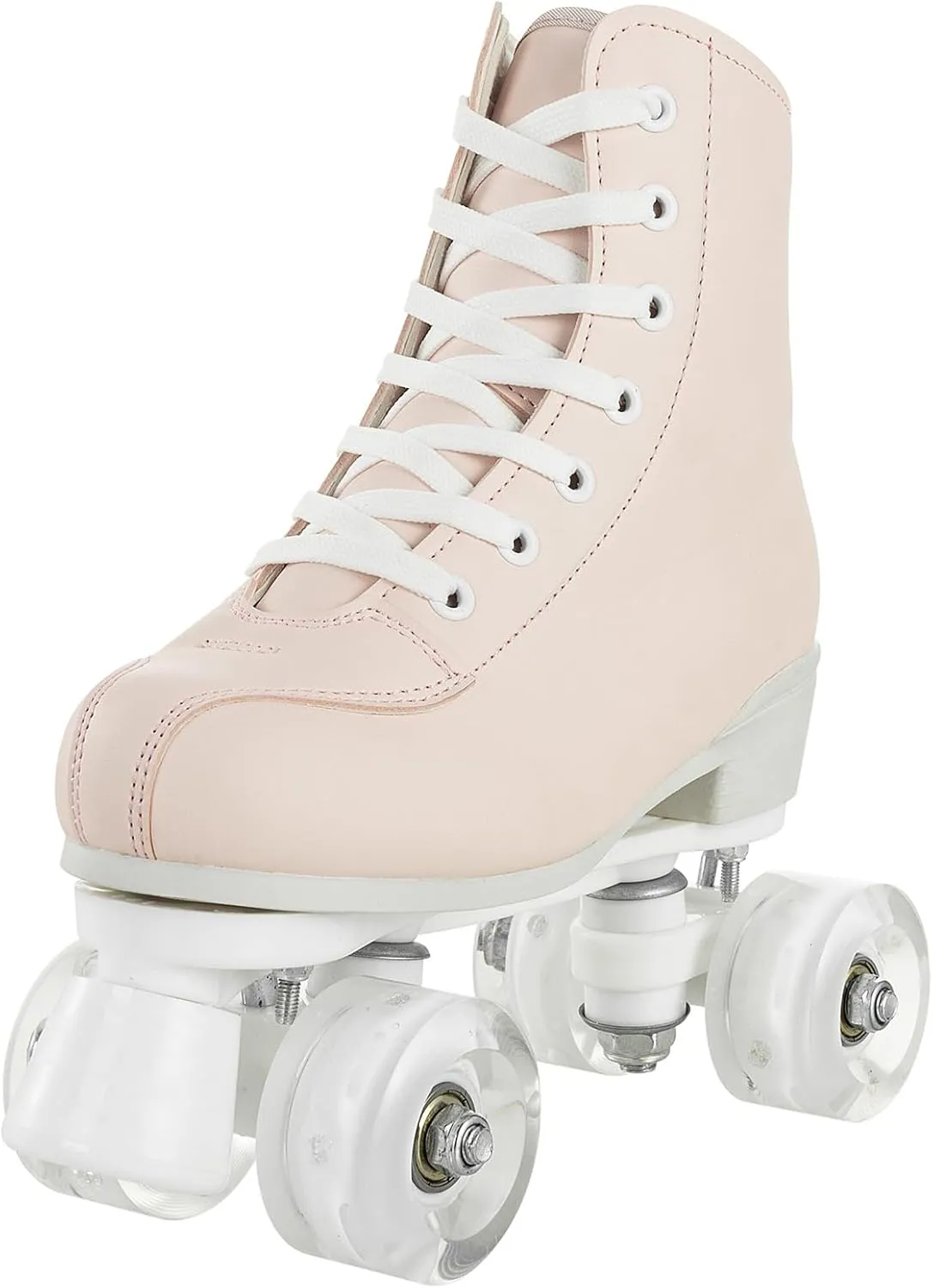 Womens Roller Skates PU Leather rollerskates Indoor Outdoor Shiny Roller Skates for Girls or Boys Ages 8-12