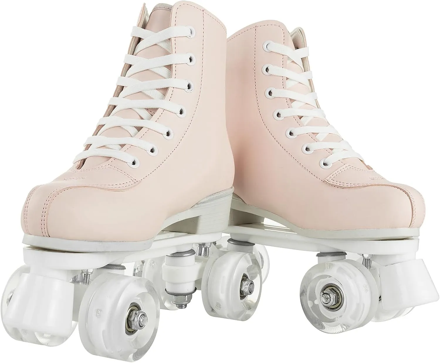 Womens Roller Skates PU Leather rollerskates Indoor Outdoor Shiny Roller Skates for Girls or Boys Ages 8-12