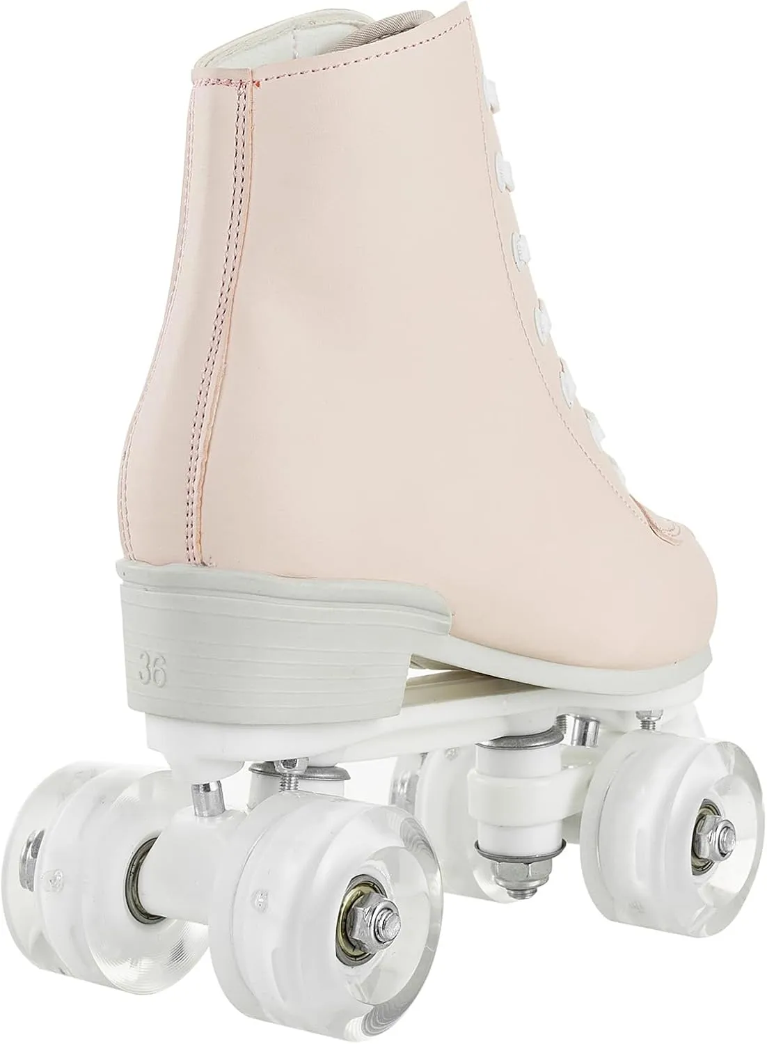 Womens Roller Skates PU Leather rollerskates Indoor Outdoor Shiny Roller Skates for Girls or Boys Ages 8-12