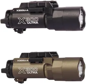 X300 Ultra Tactical Weapon Light, Black, Rail-Mounted Flashlight