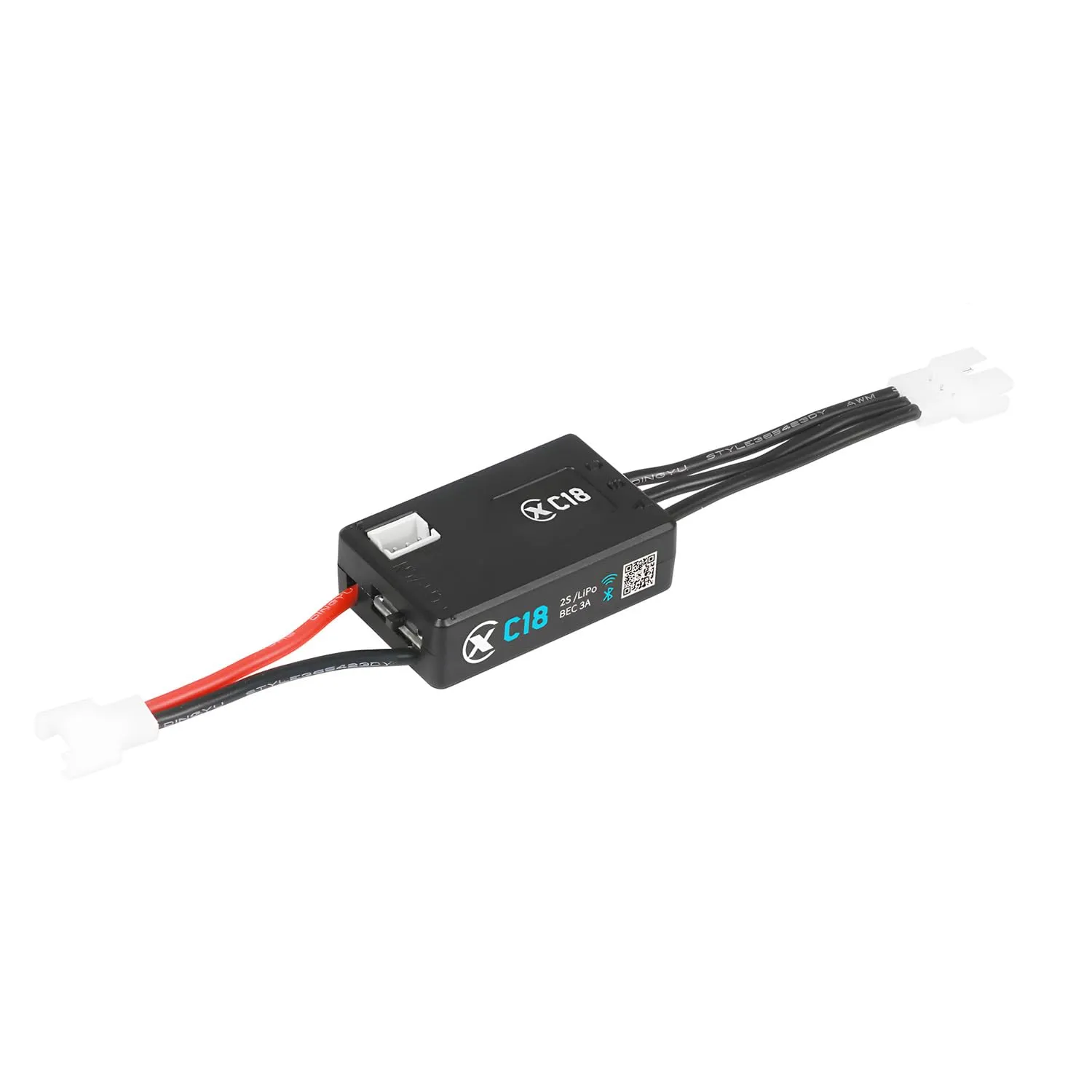 XC C18 Sensorless Electric Brushless Motor Controller for RC Car, 2S Lipo,30A Continuous Current,3A、5V BEC,Applicable to 1/18、1/24 Crawler Drift Car