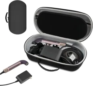 XINGFUDAO Carrying Case Compatible with Dyson Supersonic r Hair Dryer, Hard Travel Bag Compatible with Supersonic r Accessories, Black