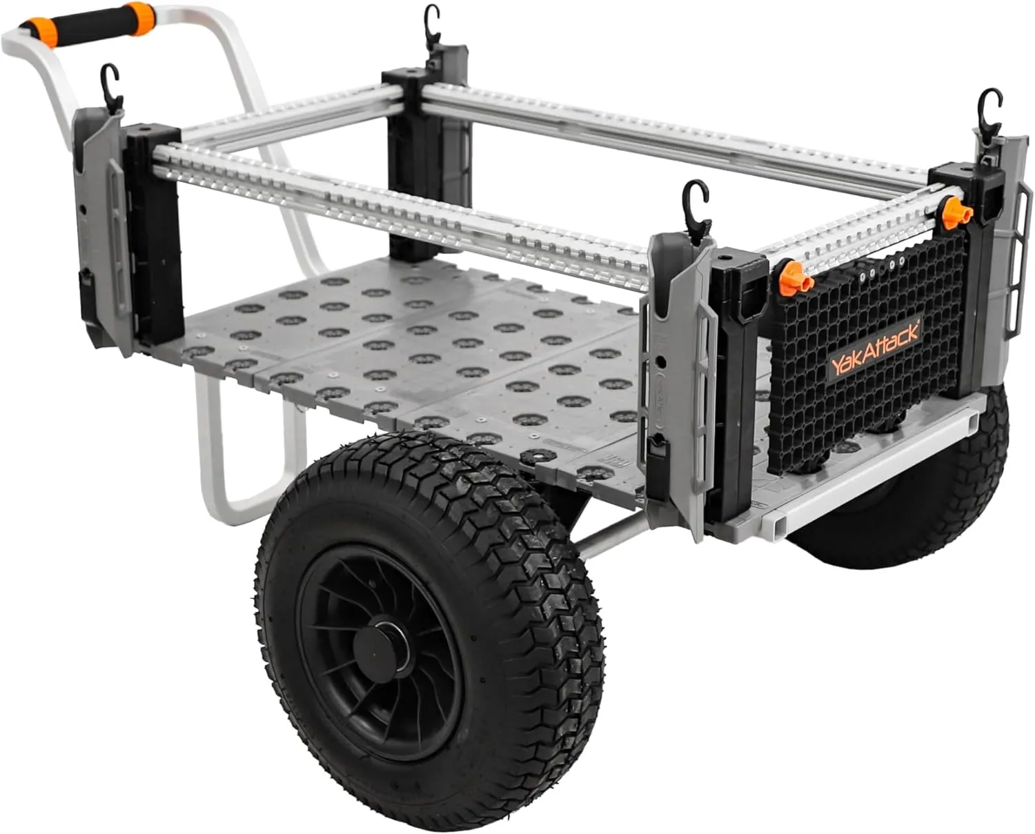 YakAttack SandRig Surf Beach Cart | Heavy-Duty 20” x 36” Gear Hauler with 16” Rubber Tires | Adjustable Design for Fishing, Camping & Beach Trips | High-Capacity, Rust-Resistant Aluminum Frame