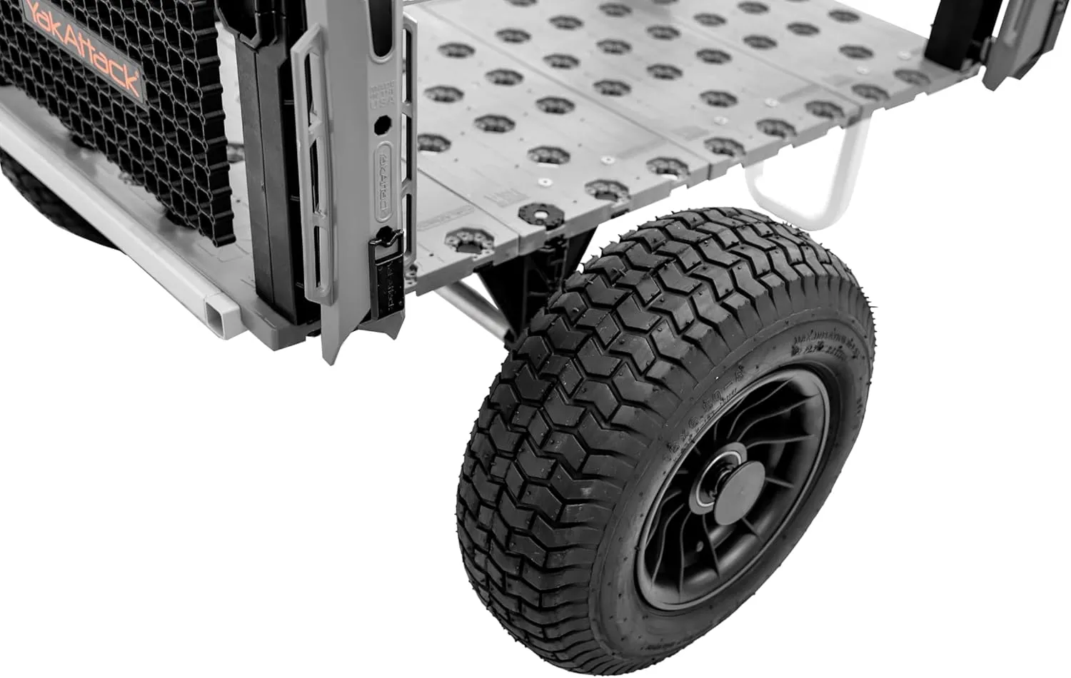 YakAttack SandRig Surf Beach Cart | Heavy-Duty 20” x 36” Gear Hauler with 16” Rubber Tires | Adjustable Design for Fishing, Camping & Beach Trips | High-Capacity, Rust-Resistant Aluminum Frame