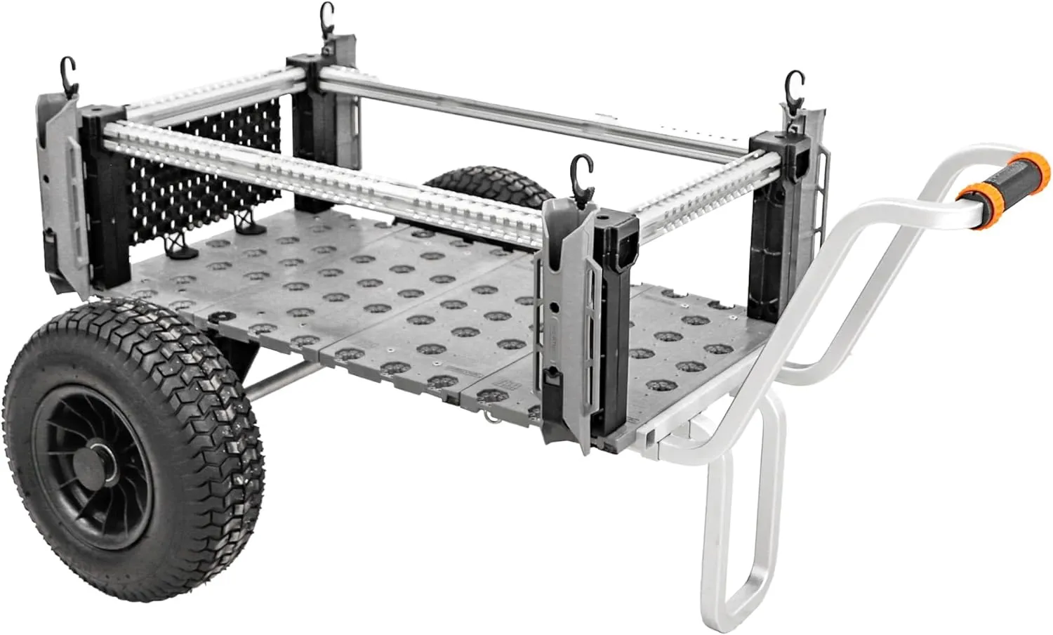 YakAttack SandRig Surf Beach Cart | Heavy-Duty 20” x 36” Gear Hauler with 16” Rubber Tires | Adjustable Design for Fishing, Camping & Beach Trips | High-Capacity, Rust-Resistant Aluminum Frame