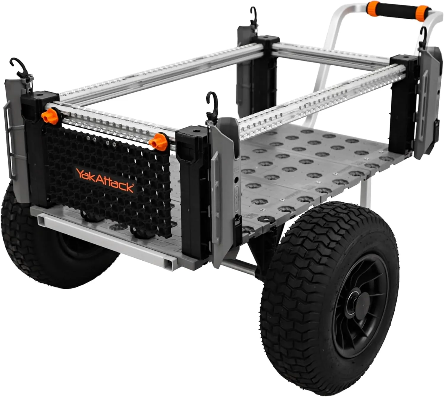 YakAttack SandRig Surf Beach Cart | Heavy-Duty 20” x 36” Gear Hauler with 16” Rubber Tires | Adjustable Design for Fishing, Camping & Beach Trips | High-Capacity, Rust-Resistant Aluminum Frame