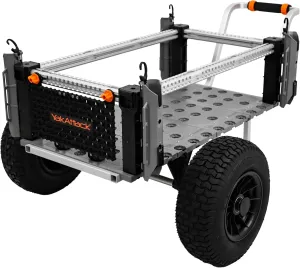 YakAttack SandRig Surf Beach Cart | Heavy-Duty 20” x 36” Gear Hauler with 16” Rubber Tires | Adjustable Design for Fishing, Camping & Beach Trips | High-Capacity, Rust-Resistant Aluminum Frame