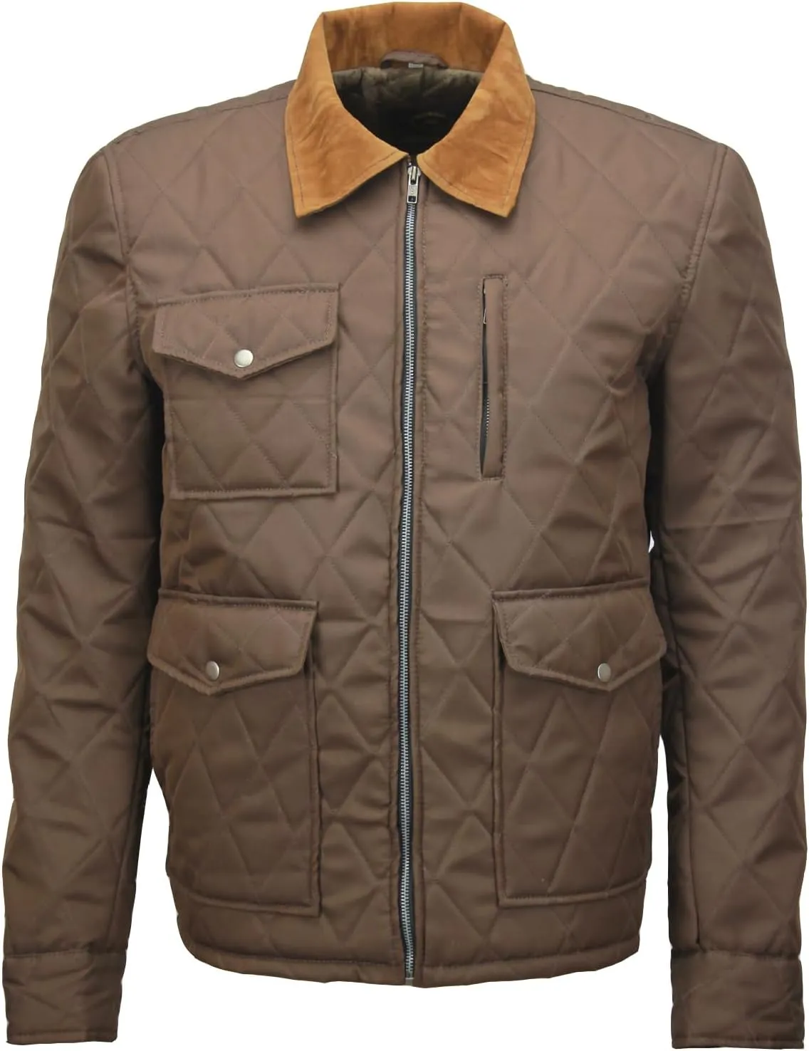 Yellow The Stone John Brown Dutton Ranch Jacket (US, Alpha, XX-Large, Regular, Regular, Brown)