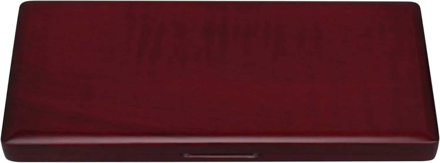 Yibuy Strong Clarinet Reed Box for 10 Reeds with Closure Mahogany Color Solid Wood