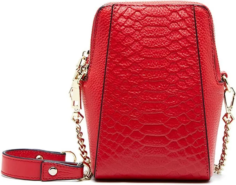 Yohora Crossbody Bag for Women Small Cell Phone Wallet Leather Shoulder Purse Crocodile Pattern Tote Handbag Satchel