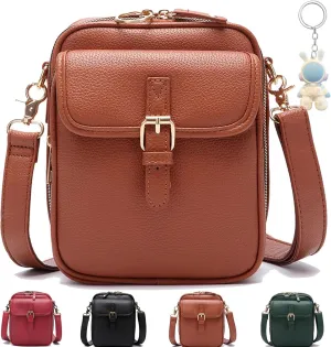Zealburst Crossbody Leather Bag, Forcipower Crossbody Bag, Vintage Double Layer Anti Theft Shoulder Bag