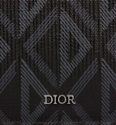 Zipped Card Holder • Black CD Diamond Canvas