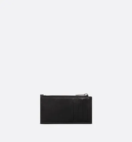 Zipped Card Holder • Black CD Diamond Canvas