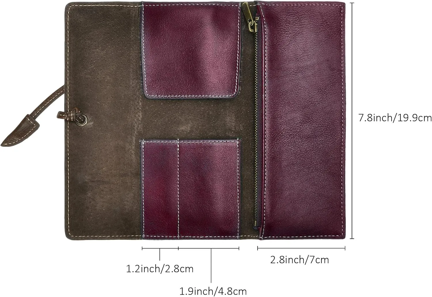 ZLYC Handmade Leather Pencil Case Soft Roll Bag Stationery Gift for Student