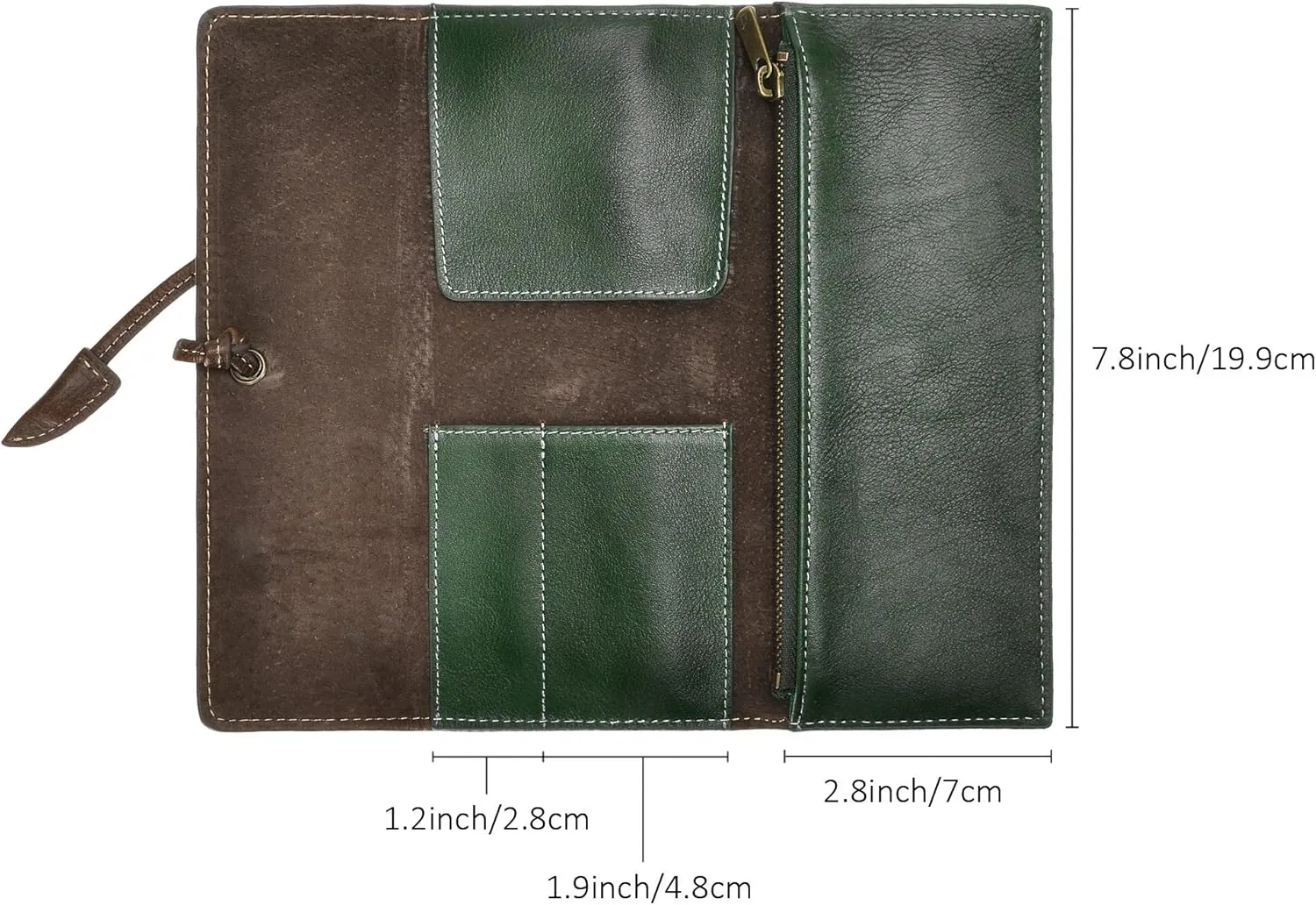 ZLYC Handmade Leather Pencil Case Soft Roll Bag Stationery Gift for Student