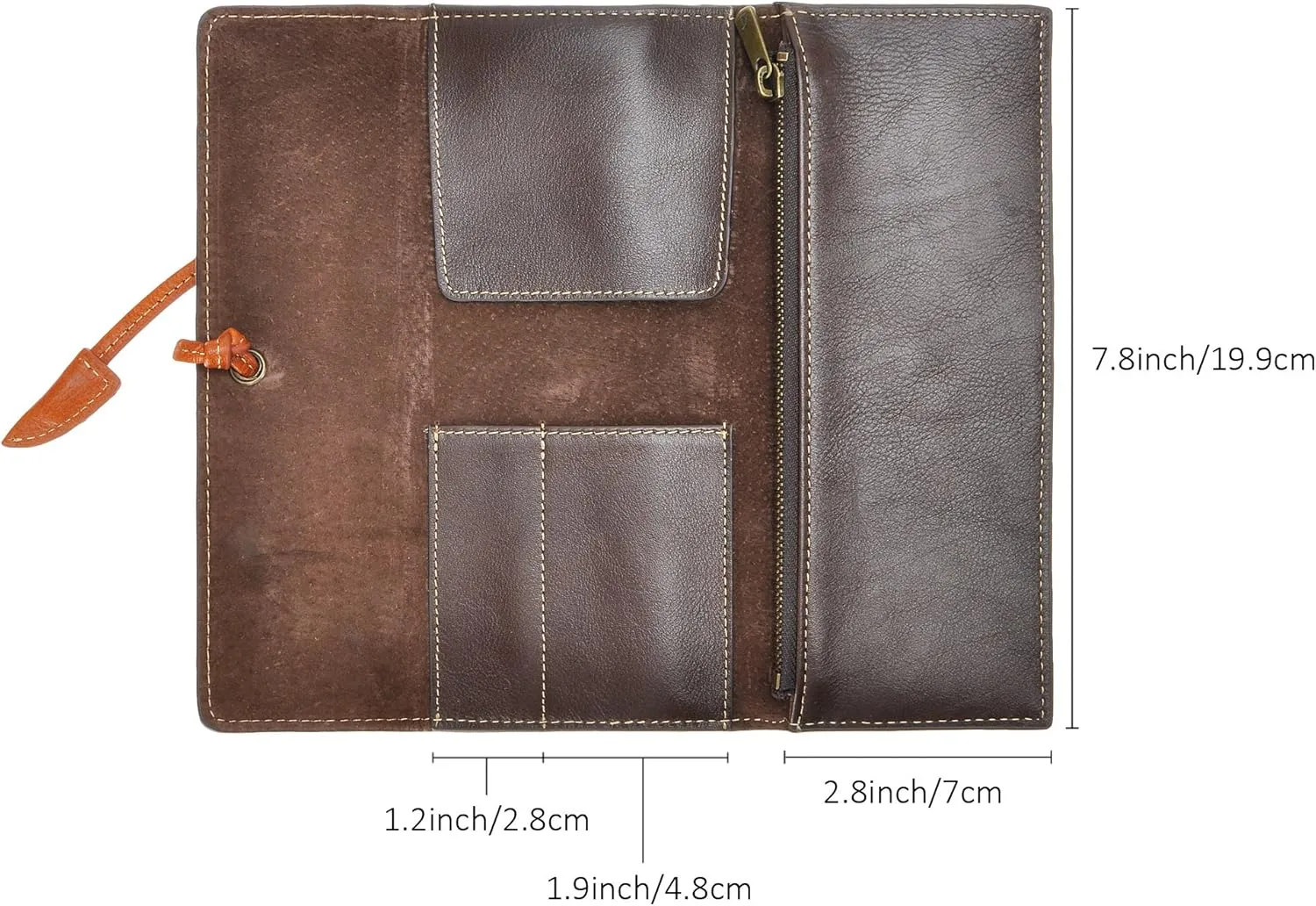 ZLYC Handmade Leather Pencil Case Soft Roll Bag Stationery Gift for Student