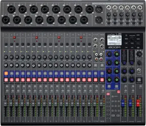 Zoom LiveTrak L-20 Digital Mixer & Multitrack Recorder, 20-Input/ 22-Channel SD Card Recorder, 22-in/4-out USB Audio Interface, 6 Customizable Outputs, Wireless iOS Control