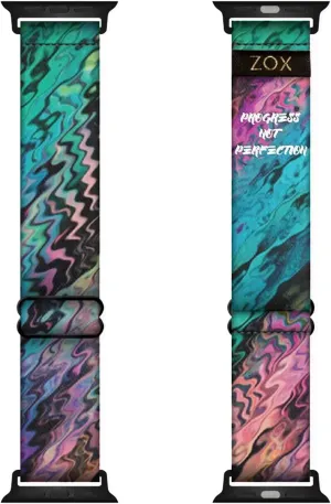 ZOX Apple Watch Band – Elastic Band with Motivational Affirmations and Beautiful Artwork – Gifts for Men, Women & Kids