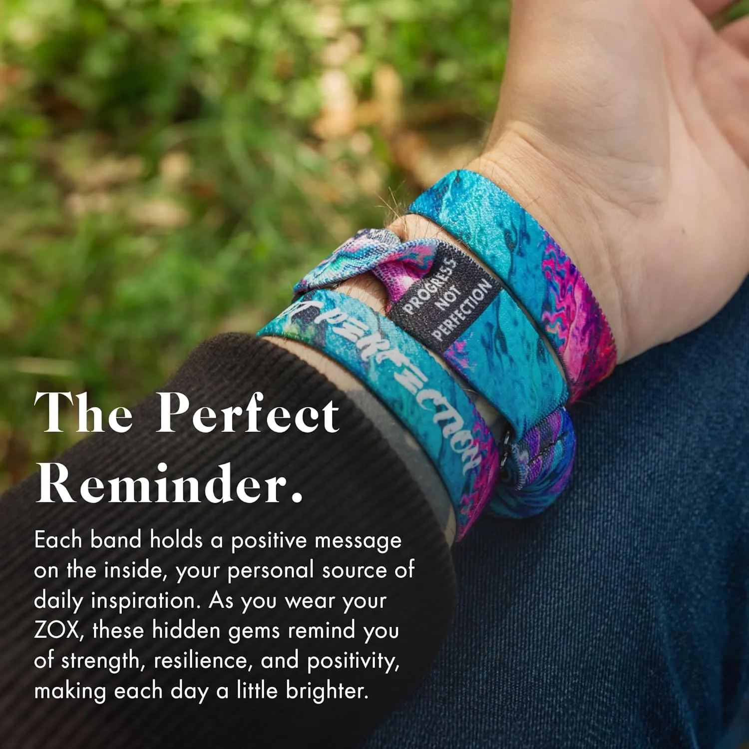 ZOX Apple Watch Band – Elastic Band with Motivational Affirmations and Beautiful Artwork – Gifts for Men, Women & Kids