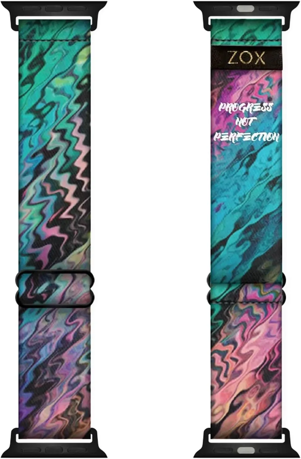ZOX Apple Watch Band – Elastic Band with Motivational Affirmations and Beautiful Artwork – Gifts for Men, Women & Kids