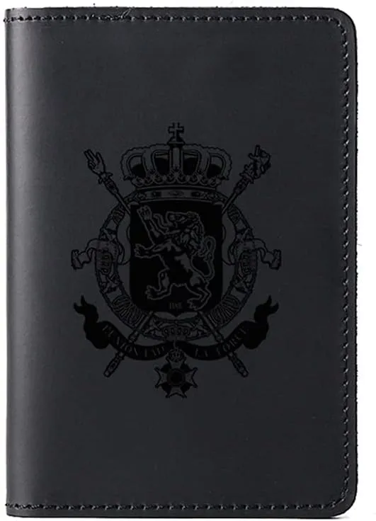 ZTBH Replacement Crossbody Handbag Chain Passport Cover，Personalised Engrave Name，Genuine Leather Wallet Card Holder ， (Color : Coffee Passport)
