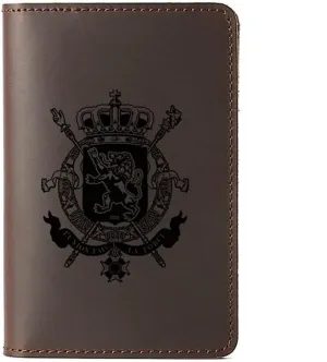 ZTBH Replacement Crossbody Handbag Chain Passport Cover，Personalised Engrave Name，Genuine Leather Wallet Card Holder ， (Color : Coffee Passport)